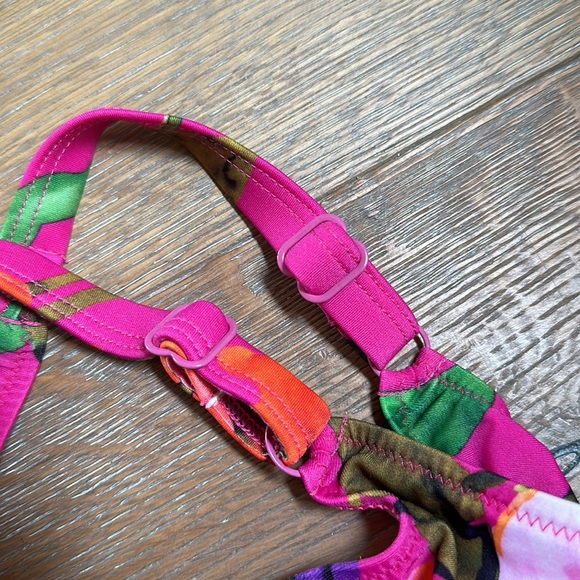 Diva by Rachel Pappo floral Tropical one piece swimsuit Hawaii Barbicore Pink - Picture 15 of 17